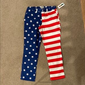 NWT Tipsy Elves American Flag Golf Pants Size XL